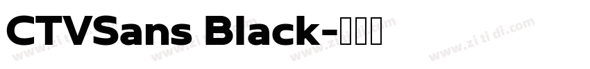 CTVSans Black字体转换